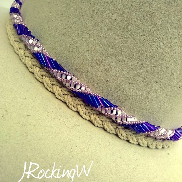 JRW Hand Made Adjustable Cowboy Purple Hat Band - Picture 7 of 10